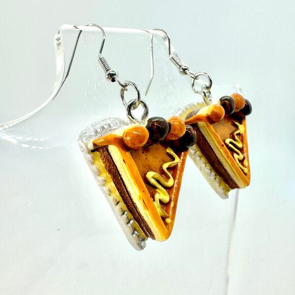 Pie Slice Earrings - Thanksgiving Earrings - Holiday Earrings - Food Earrings - Picture 2 of 8
